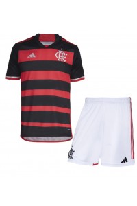 Flamengo Babyklær Hjemme Fotballdrakt til barn 2024-25 Korte ermer (+ Korte bukser)
